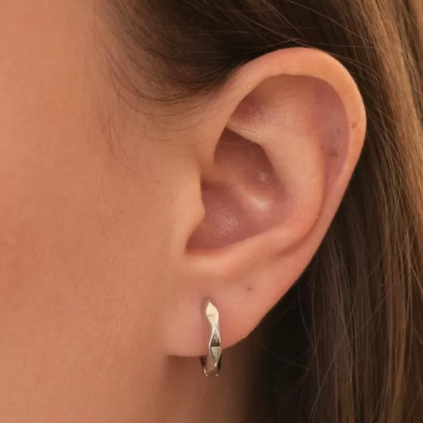 Dámské náušnice stříbro 925 broušené kruhy PKL-2242