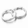 Náušnice kruhy 16 mm - bílé zlato 585 42-32584