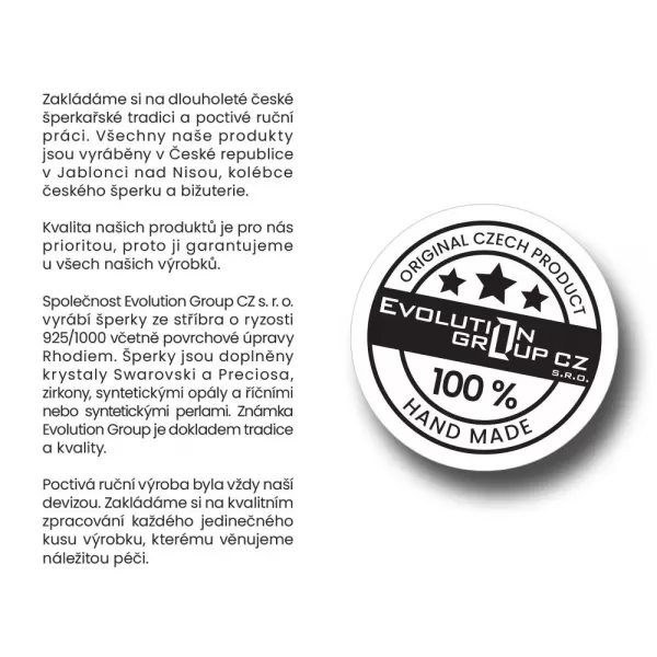 Sada šperků s krystaly Swarovski náušnice a přívěsek bílá kostička 39068.1