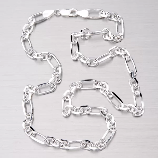 Stříbrný řetízek Figaro ROLO3+1-4SD-150