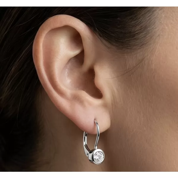 Dámské náušnice bílé zlato 585/1000 přírodní diamant 0.090 ct G/SI 10824-B-DIA