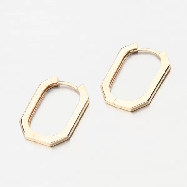 Dámské náušnice žluté zlato 585 hranaté PKL22-053