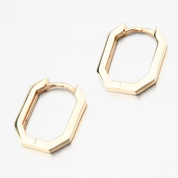 Dámské náušnice žluté zlato 585 hranaté PKL22-051