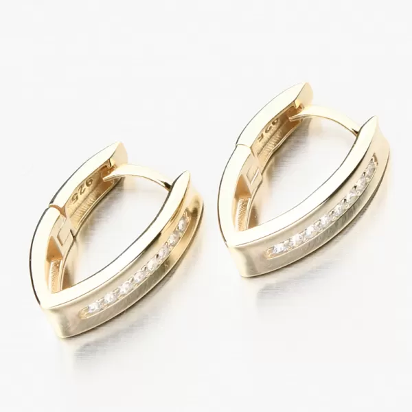 Dámské náušnice stříbro 925 zirkon zlacené PKL-2254