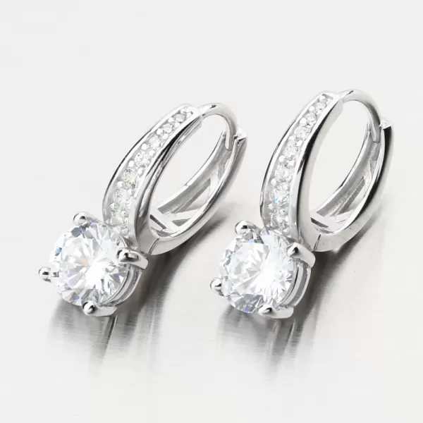 Dámské náušnice stříbro 925 zirkon kruhy PKL-2243