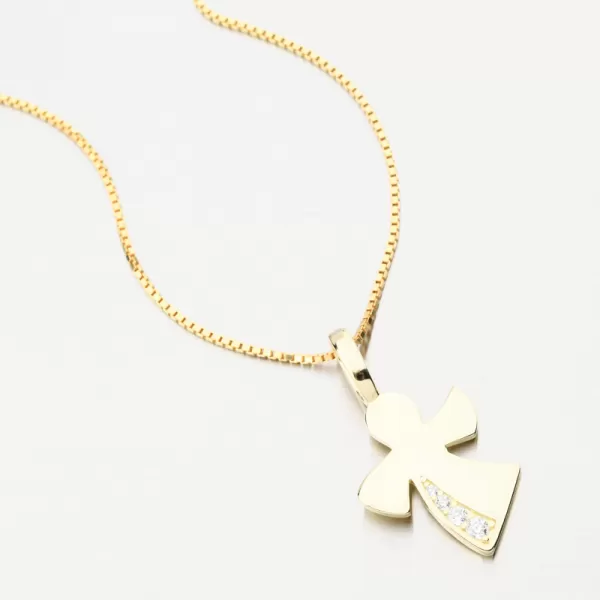 Dámský přívěsek stříbro 925 zirkon zlacený anděl PKL-3163