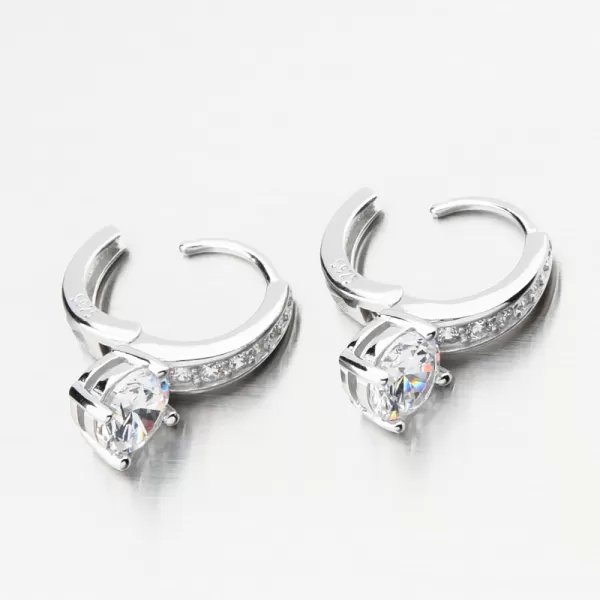 Dámské náušnice stříbro 925 zirkon kruhy PKL-2243