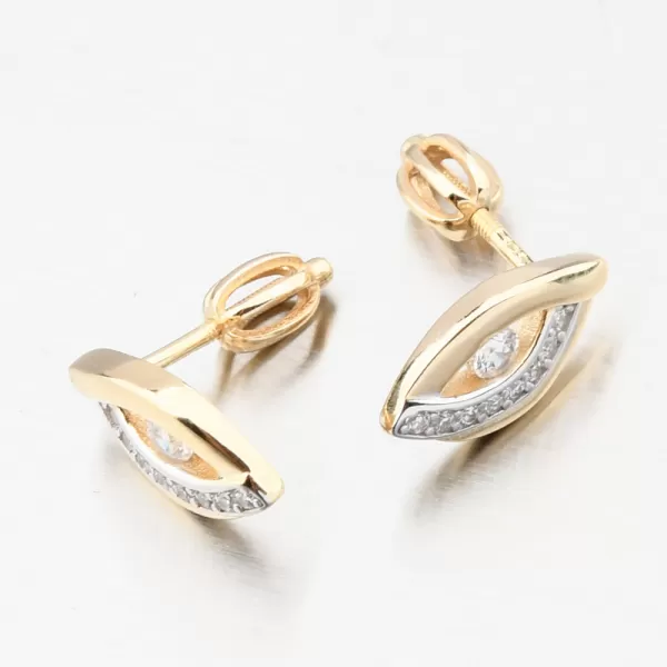 Dámské náušnice stříbro 925 zirkon zlacené PKL-2252