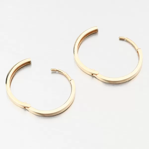 Dámské náušnice žluté zlato 585 kruhy 19 mm PKL22-062