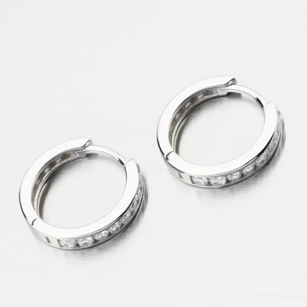 Dámské náušnice stříbro 925 zirkon kruhy 16 mm PKL-2267