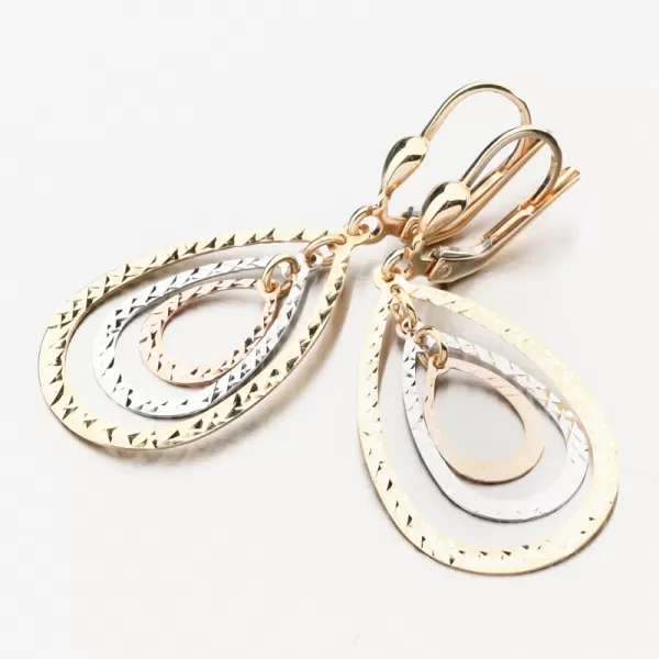 Dámské náušnice zlato mix 585 visací PKL22-069