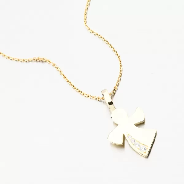 Dámský přívěsek stříbro 925 zirkon zlacený anděl PKL-3163