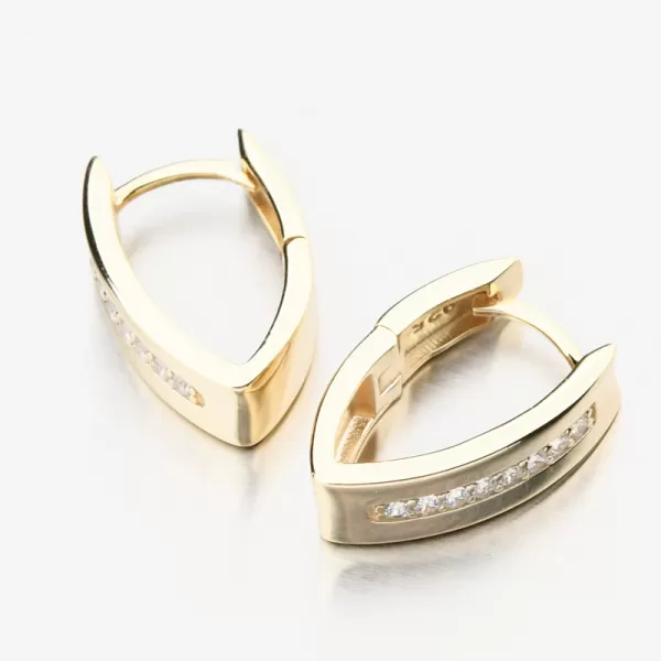 Dámské náušnice stříbro 925 zirkon zlacené PKL-2254