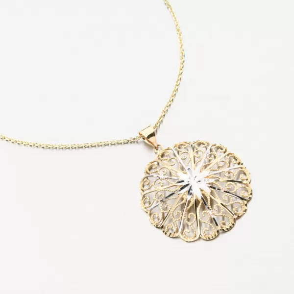 Dámský přívěsek žluté zlato 585 filigrán PKL23-008