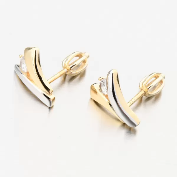 Dámské náušnice stříbro 925 zirkon zlacené PKL-2250