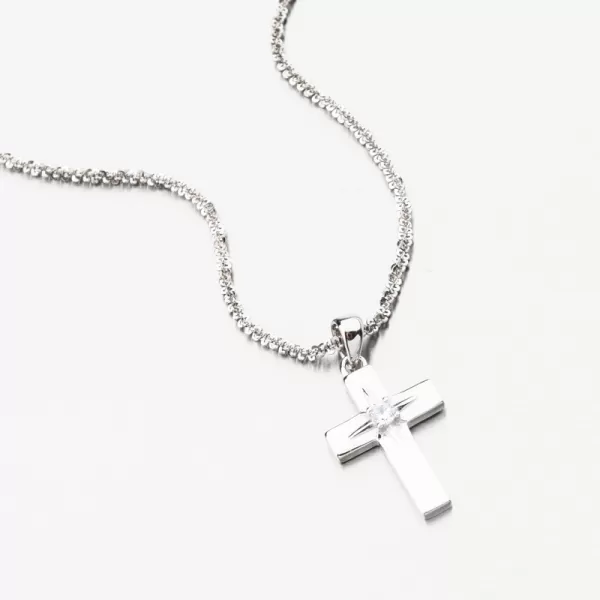 Přívěsek stříbro 925 kříž se zirkonem PKL-3155