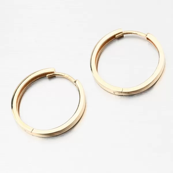 Dámské náušnice žluté zlato 585 kruhy 19 mm PKL22-062