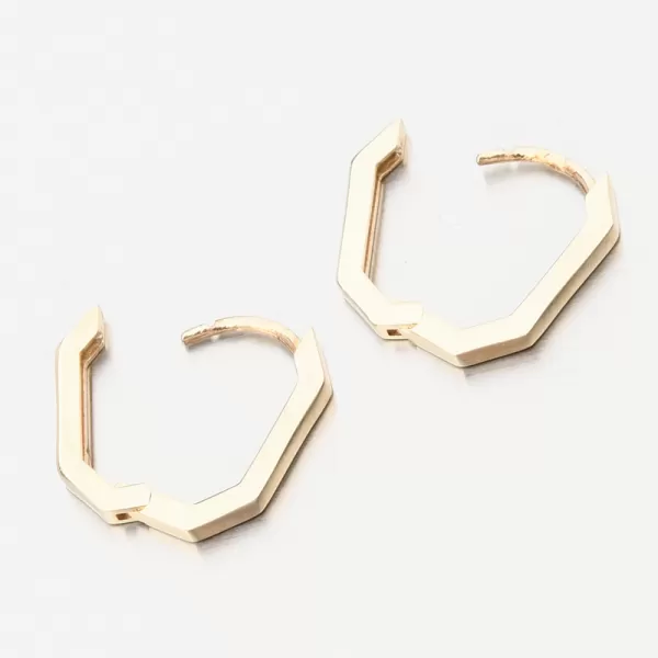 Dámské náušnice žluté zlato 585 hranaté PKL22-051