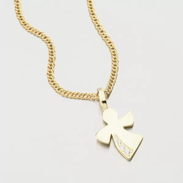 Dámský přívěsek stříbro 925 zirkon zlacený anděl PKL-3163