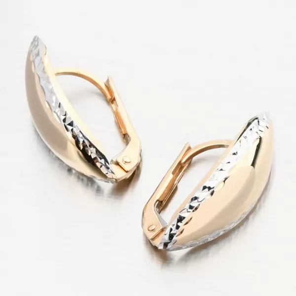 Dámské náušnice zlato mix 585 s gravírováním PKL22-063