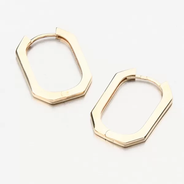 Dámské náušnice žluté zlato 585 hranaté PKL22-053