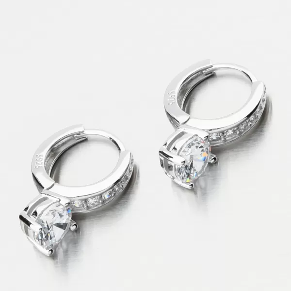 Dámské náušnice stříbro 925 zirkon kruhy PKL-2243