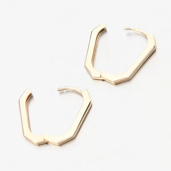 Dámské náušnice žluté zlato 585 hranaté PKL22-053