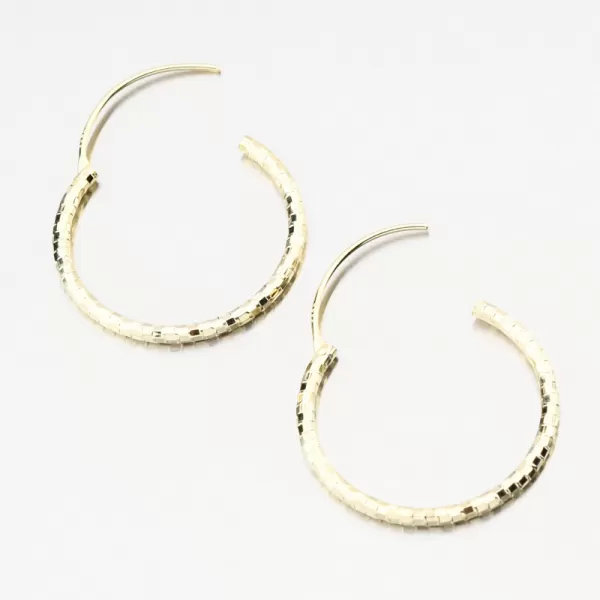 Dámské náušnice stříbro 925 kruhy v barvě žlutého 25 mm PKL-2229