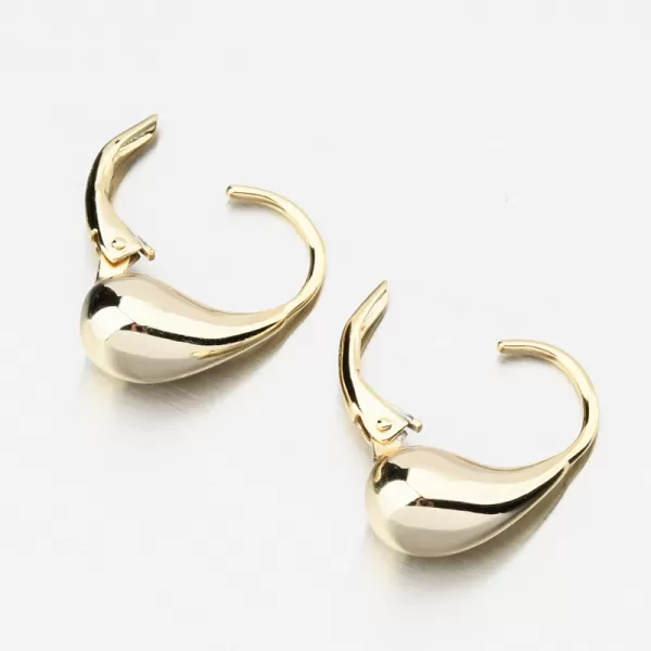 Zlacené stříbrné náušnice kapky PKL-2246