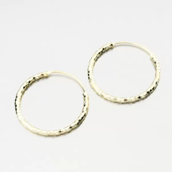 Dámské náušnice stříbro 925 kruhy v barvě žlutého 25 mm PKL-2229