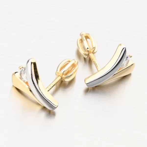 Dámské náušnice stříbro 925 zirkon zlacené PKL-2250