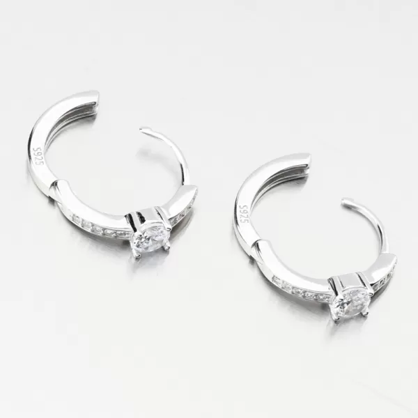 Dámské náušnice stříbro 925 zirkon kruhy PKL-2241