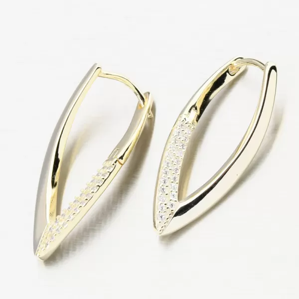 Dámské náušnice stříbro 925 zirkon zlacené PKL-2253