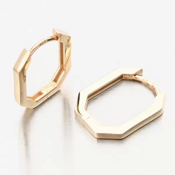 Dámské náušnice žluté zlato 585 hranaté PKL22-051