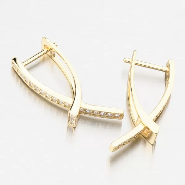 Dámské náušnice stříbro 925 zirkon zlacené PKL-2239