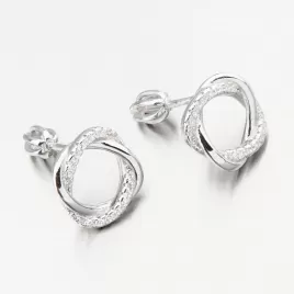 Dámské stříbrné náušnice se zirkony PKL-2260