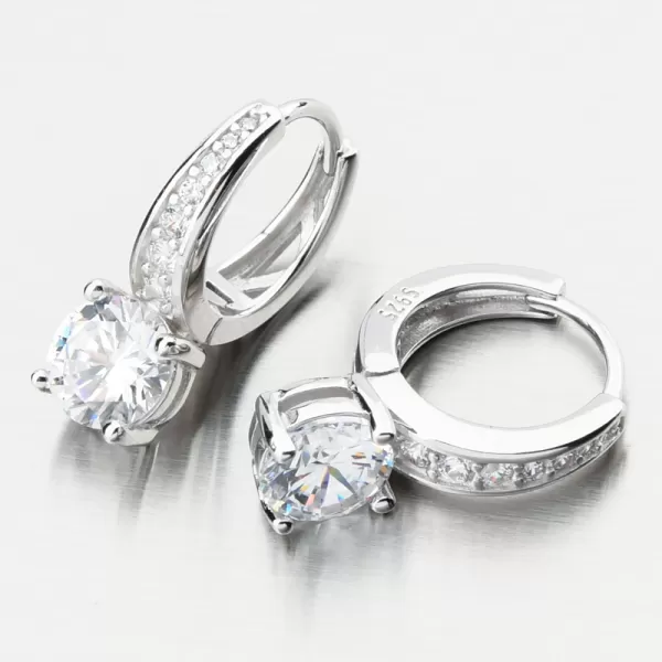 Dámské náušnice stříbro 925 zirkon kruhy PKL-2243