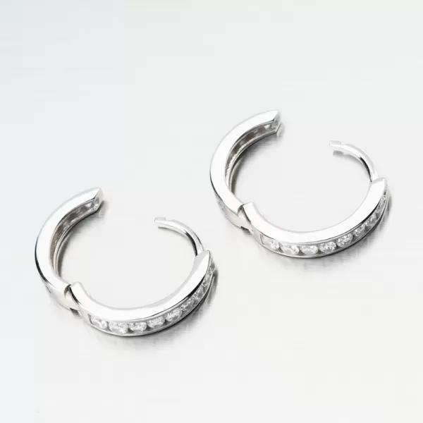 Dámské náušnice stříbro 925 zirkon kruhy 16 mm PKL-2267