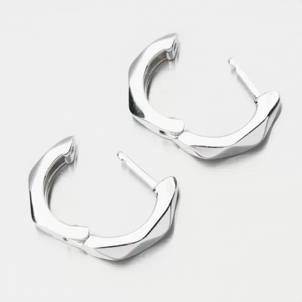 Dámské náušnice stříbro 925 broušené kruhy PKL-2242